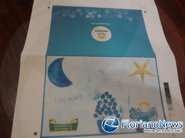 Cartão de natal produzido pelo aluno.(Imagem:FlorianoNews)