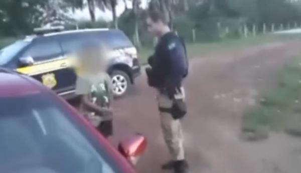 PRF flagra garoto de 13 anos conduzindo veículo em Campo Maior(Imagem:Divulgação)