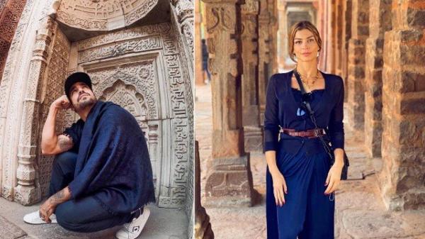 Caio Castro usa echarpe de Grazi Massafera em viagem do casal à Índia(Imagem:Reprodução/Instagram)