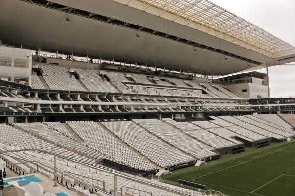 Projeto prevê construção de hotel onde hoje são camarotes no sexto andar da Arena Corinthians(Imagem:Divulgação)