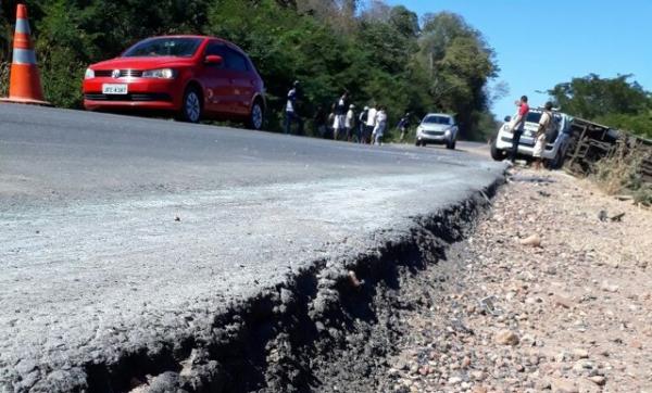 DNIT diz que falta dinheiro para ampliar pista da BR-135.(Imagem:Divulgalção)