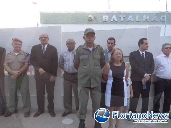 Solenidade militar marca o 51º aniversário do 3º BPM de Floriano.(Imagem:FlorianoNews)