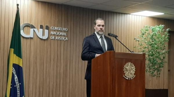 Presidente do STF, Dias Toffoli, concede entrevista coletiva na sede do CNJ, em Brasília(Imagem:Rosanne DAgostino/G1)