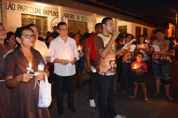 Prefeito Gilberto Júnior participou da festa religiosa.(Imagem:FlorianoNews)