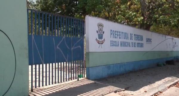 Adolescente foi morto em assalto na porta da escola em Teresina.(Imagem:Reprodução/Tv Clube)