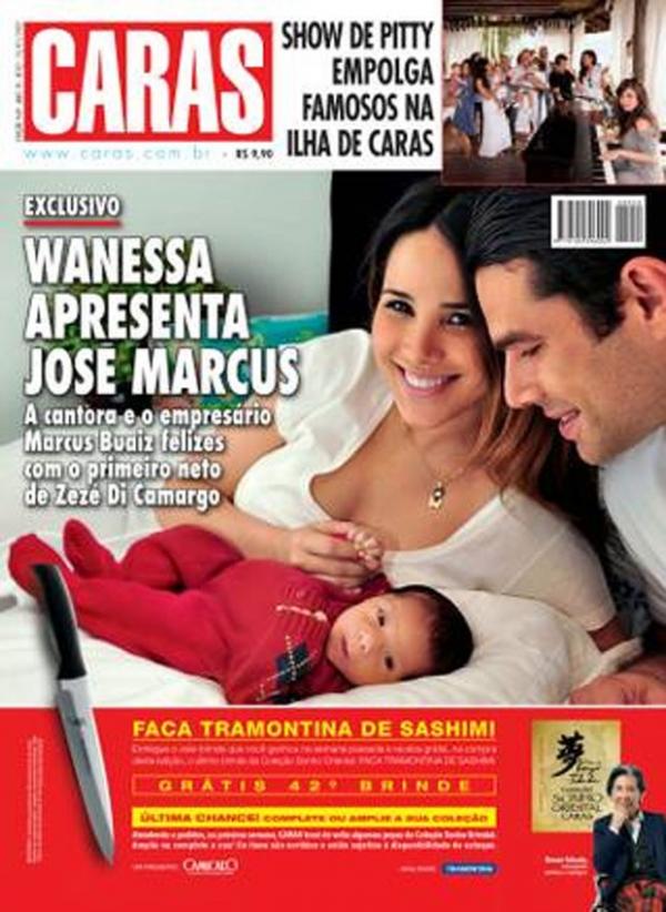 Wanessa, o marido, Marcus Buaiz e o filho deles, José Marcus.(Imagem:Divulgação)