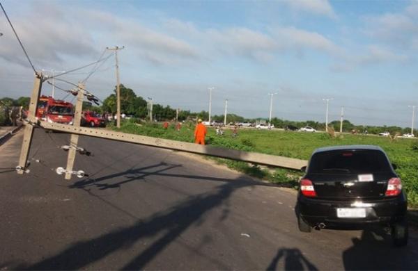Equatorial Piauí relata aumento no número de acidentes com quebra de postes no estado.(Imagem:Equatorial Piauí)