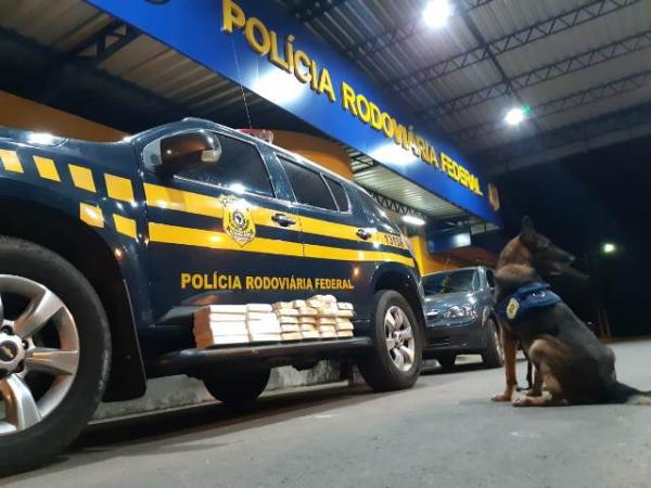 PRF prende Condutor por tráfico de drogas em Floriano.(Imagem:PRF)