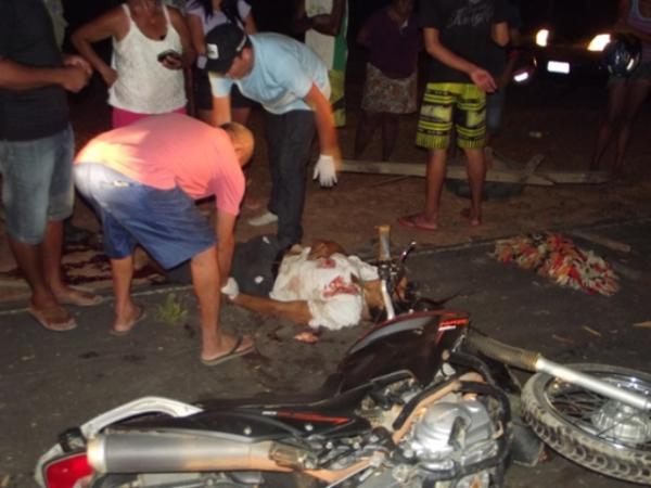 Carroceiro de 79 anos morre após colisão com moto em Guadalupe.(Imagem:portalcidadeluz)