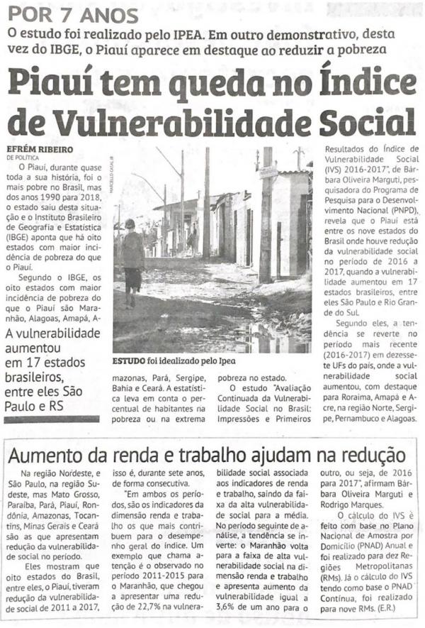 Piauí deixa a lista dos estados mais pobres do Brasil(Imagem:Reprodução)