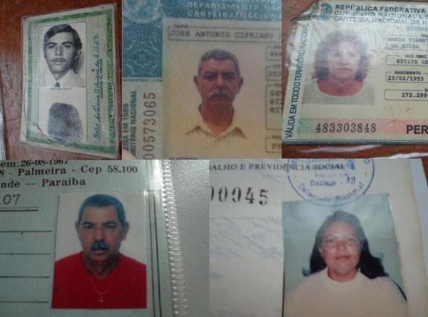 Documentos de identificação das vítimas.(Imagem:FlorianoNews)