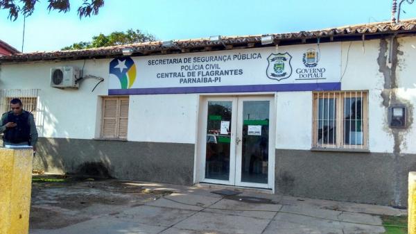 Central de Flagrantes de Parnaíba, no litoral do Piauí.(Imagem:Patrícia Andrade/G1)