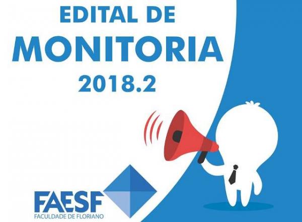 FAESF divulga Edital de Monitoria para diversos cursos.(Imagem:FAESF)