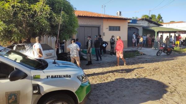 Policial militar é assassinado no bairro São Pedro em Teresina.(Imagem:Divulgação/Whatsapp)