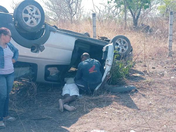 Idoso fica ferido em acidente na BR 343, zona rural de Floriano.(Imagem: Divulgação)