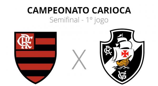 Flamengo e Vasco fazem o primeiro jogo da semifinal do Carioca.(Imagem:globoesporte)