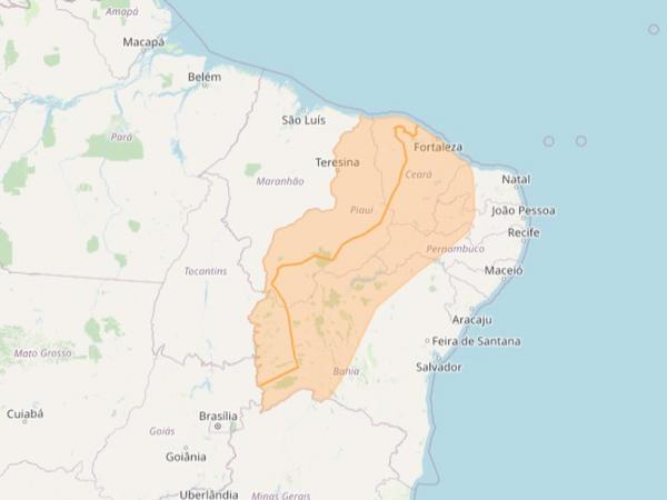 Alerta Laranja Piauí(Imagem:INMET)