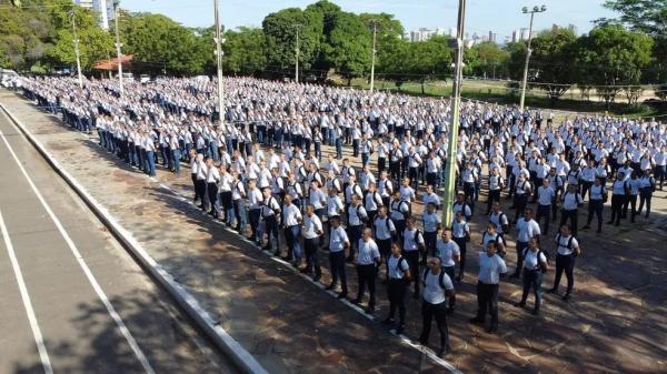 Apresentação dos 1.078 alunos matriculados no concurso da Polícia Militar do Piauí 2022.(Imagem:ASCOM PMPI/ Carvalho Photos)