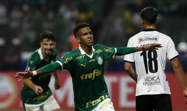 Palmeiras vence em casa para assumir do Grupo F da Libertadores.(Imagem:Cesar Greco/Palmeiras/Direitos Reservados)