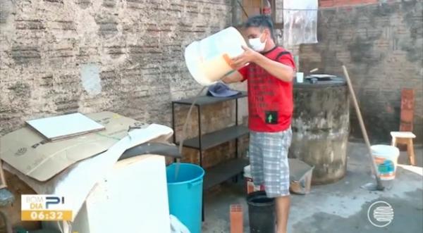 Erasmo Viana vive há 28 anos no mesmo bairro e relata falta de água constante.(Imagem:TV Clube)