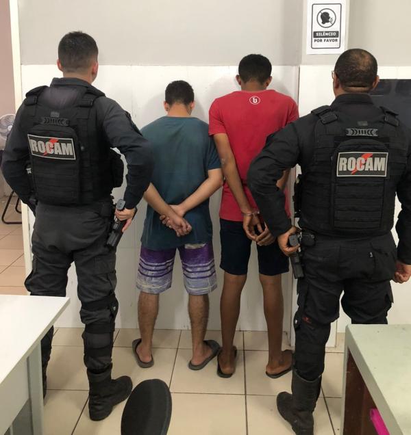 3º BPM recupera objetos furtados e conduz suspeitos à Delegacia em Floriano.(Imagem:Divulgação/PM)