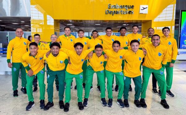 Equipe piauiense representa o Brasil no Campeonato Mundial Escolar de Handebol na Europa.(Imagem:CBDE)