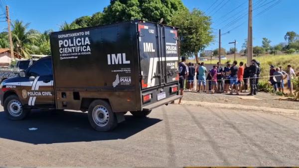 Filho morre e pai é baleado em Picos, no Sul do Piauí.(Imagem:Antônio Rocha/TV Clube)