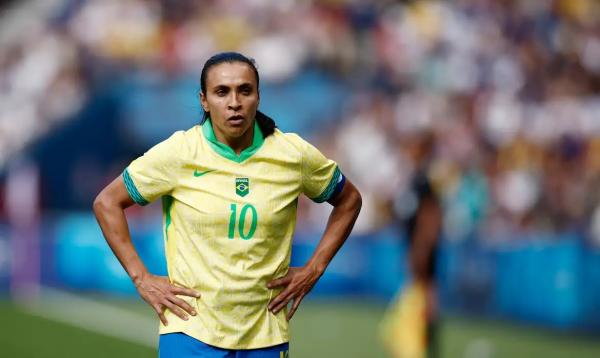 Marta em partida do Brasil nos Jogos Olímpicos(Imagem:REUTERS/Benoit Tessier)
