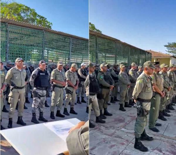 3º BPM de Floriano homenageia policiais pelo Dia dos Pais.(Imagem:Reprodução/Instagram)