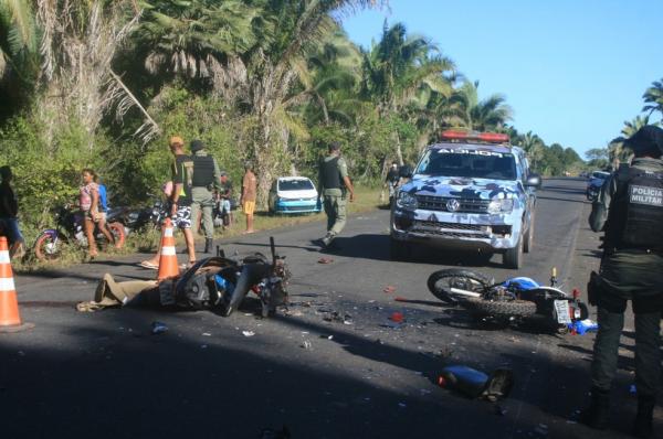 Dois homens morrem e um fica ferido durante colisão entre três motos na PI-112(Imagem:Reprodução)