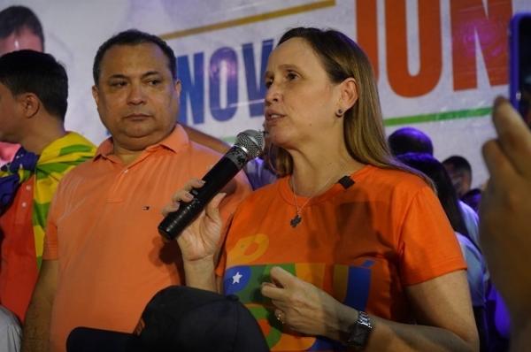 Viviane Moura vai a Campo Maior com pré-candidatos Rafael Fonteles e Wellington Dias.(Imagem:Divulgação)