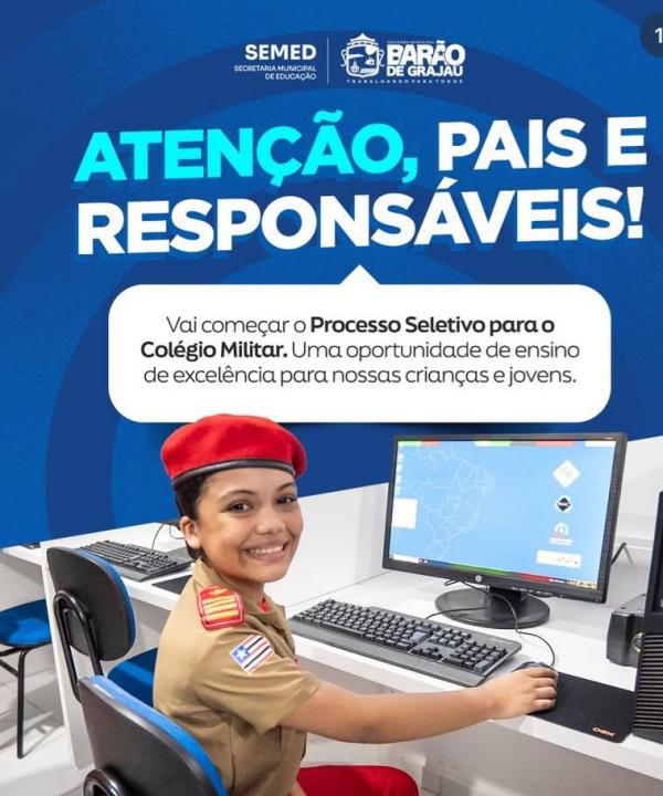 Prefeitura inicia período de matrículas para a Escola Militar(Imagem:Reprodução)