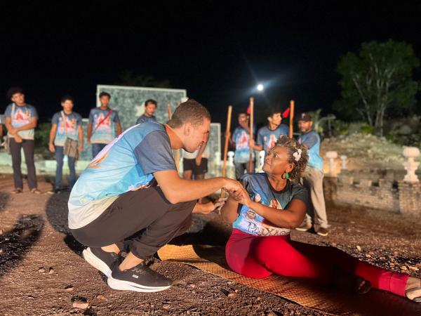  Atores intensificam ensaios no Teatro Cidade Cenográfica para 29ª Paixão de Cristo de Floriano(Imagem:Divulgação)