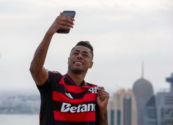 Bruno Henrique, do FLamengo, em foto no Catar.(Imagem:SERHAT AKIN / FIFA)
