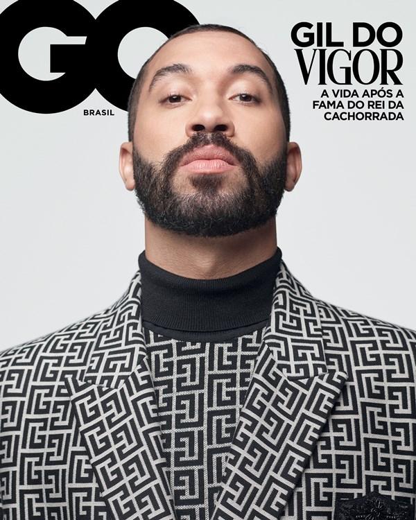 Gil do Vigor é a capa da GQ Brasil junho/julho.(Imagem:Pedro Dimitrow / Styling: Gabriel Feriani)