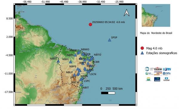 Último registro de tremor no Piauí ocorreu na cidade de Elesbão Veloso, no dia 16 de junho, com magnitude de 2.3mR.(Imagem:Divulgação)