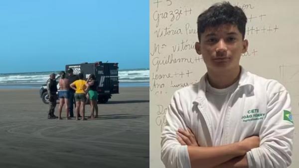 Jovem de 18 anos morre em praia do Piauí durante excursão escolar; suspeita é de afogamento.(Imagem:Reprodução)