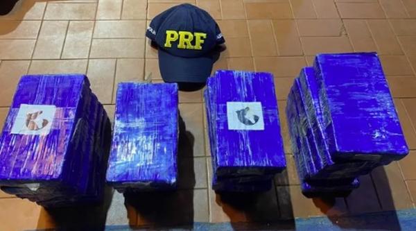 PRF encontra cocaína escondida em banco de carro e prende motorista na BR-316, em Picos.(Imagem:Divulgação /PRF-PI)