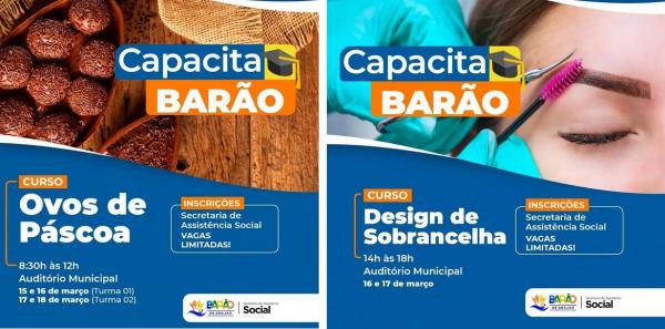 Barão de Grajaú oferece curso de fabricação de ovos de páscoa e de design de sobrancelhas(Imagem:Reprodução/Instagram)