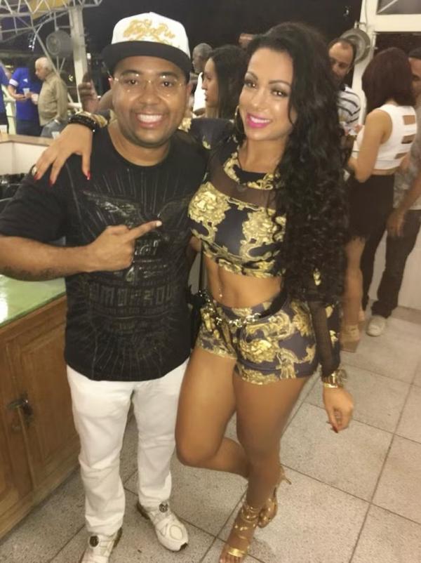 Leticia Guimarães, ex-rainha de bateria e Dudu Nobre.(Imagem:rep/instagram e arq pessoal)