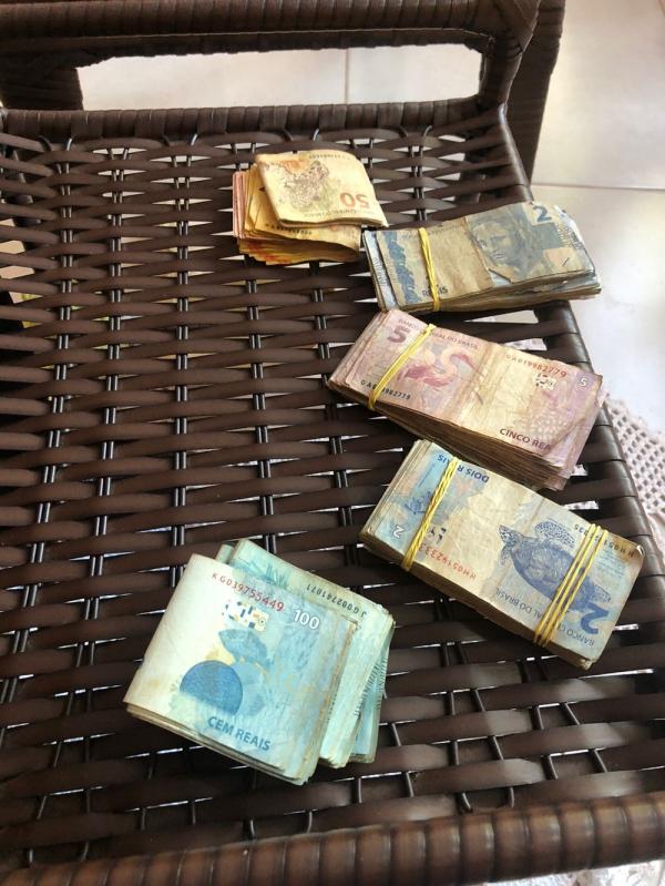 Dinheiro apreendido na Operação Rota Caipira.(Imagem:Polícia Federal/Divulgação)