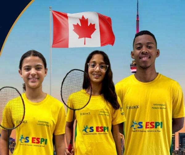 Programa leva atletas piauienses de badminton a interc&acirc;mbio de alto rendimento no Canad&aacute;.(Imagem:Ascom Secepi)