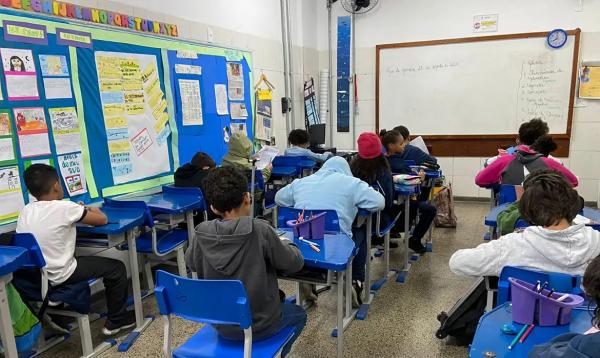 Inscri&ccedil;&otilde;es para a Obmep Mirim. Crian&ccedil;as em sala de aula.(Imagem:IMPA/Divulga&ccedil;&atilde;o)