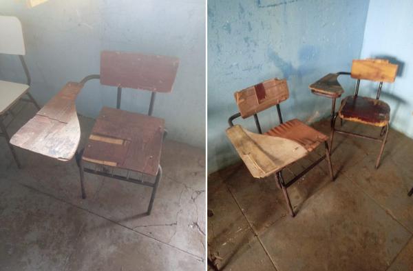 Moradores reclamam das péssimas condições de escola na localidade Pilões, zona rural de Floriano.(Imagem:Divulgação)