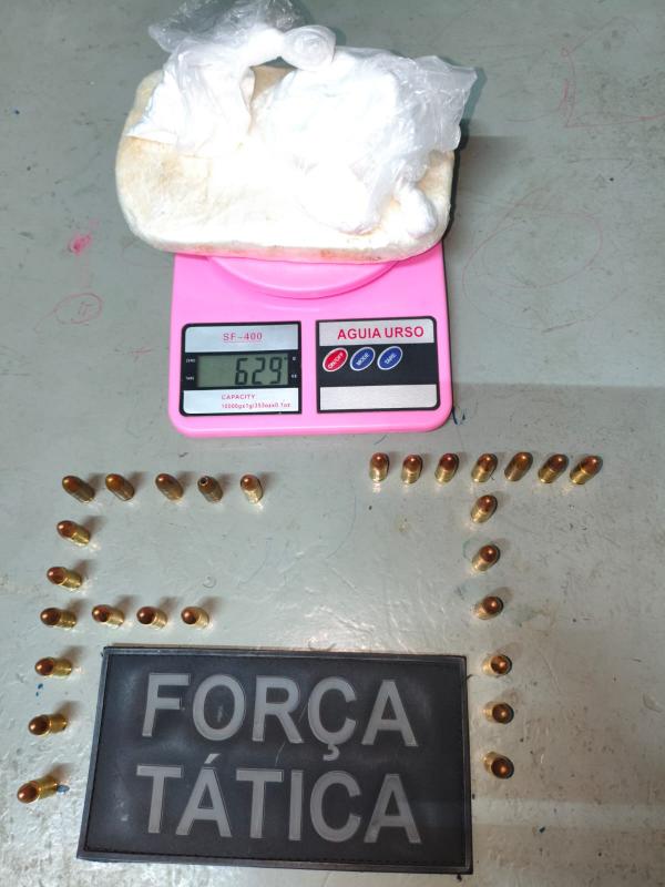 Força Tática apreende drogas e munições durante patrulhamento em Floriano.(Imagem:Divulgação/PM)