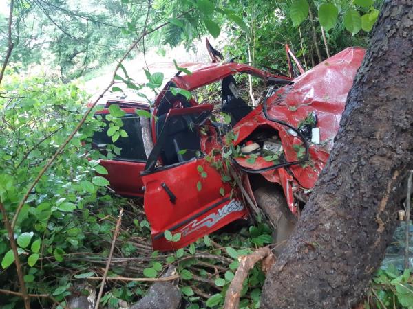 Homem e bebê de 4 meses morrem após veículo colidir em árvore no Piauí(Imagem:Divulgação/PRF)