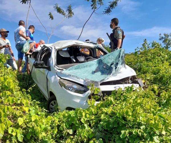 Acidente na BR-216 em Pedro II, Norte do Piauí.(Imagem:Polícia Militar do Piauí)