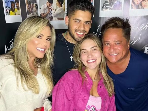 Virginia, Zé Felipe, Leonardo e Poliana.(Imagem:Reprodução/Instagram)