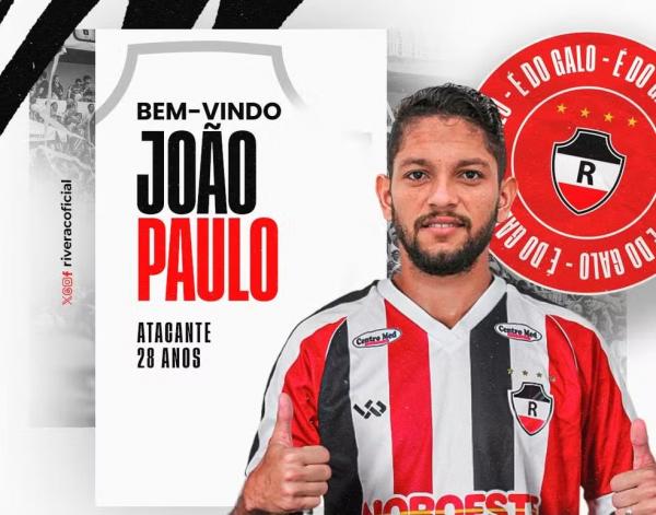 River-PI anuncia atacante João Paulo.(Imagem:Divulgação / River AC)