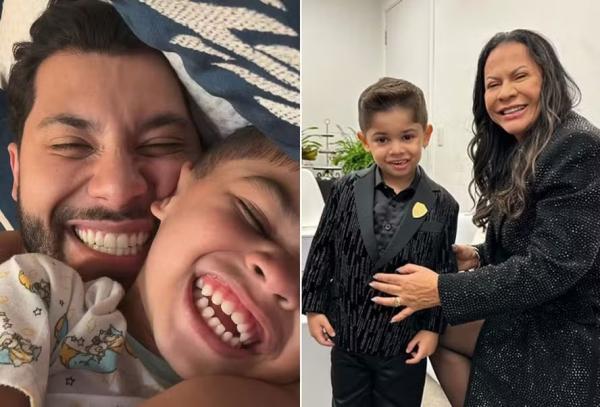 Murilo Huff e Dona Ruth sempre tiveram a guarda compartilhada de Léo.(Imagem: Reprodução/Instagram)